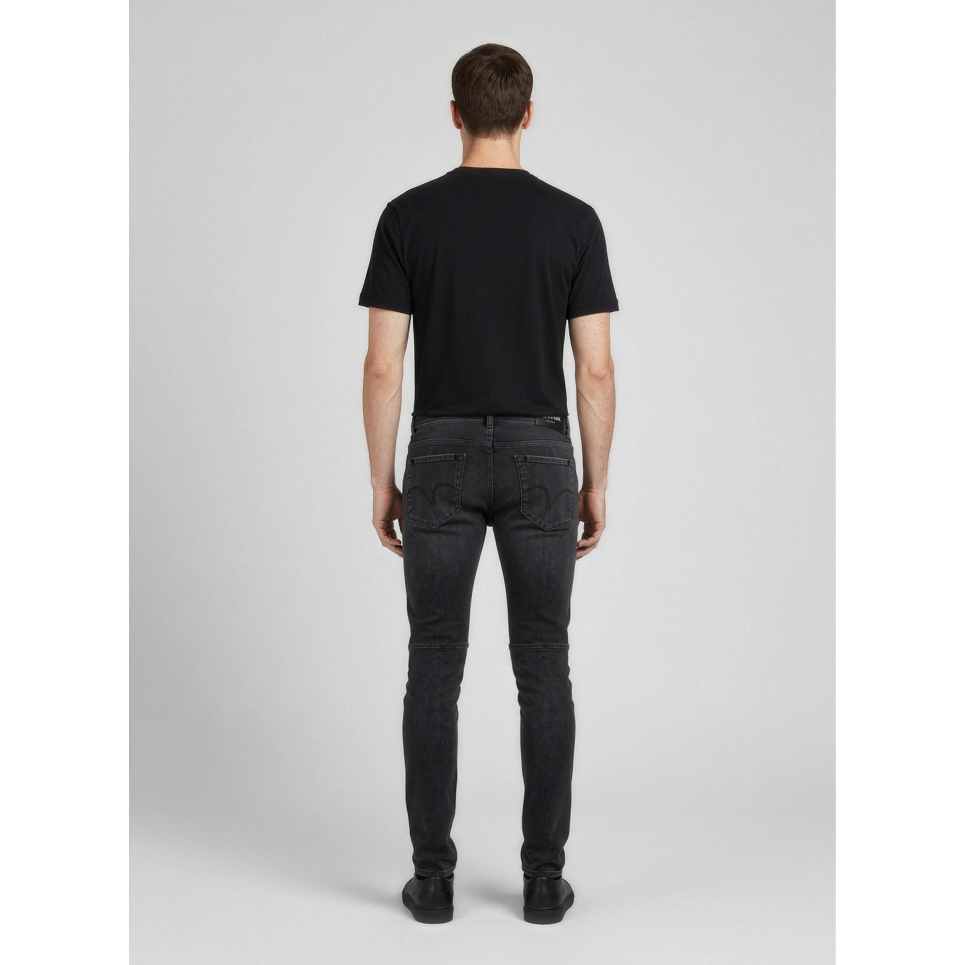 Black Cotton Slim Fit Jeans