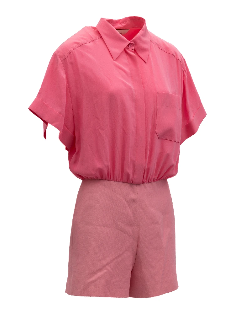Pink Shirt-Style Romper alternative