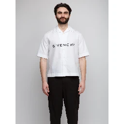 Bicolor Cotton Shortsleeve Shirt