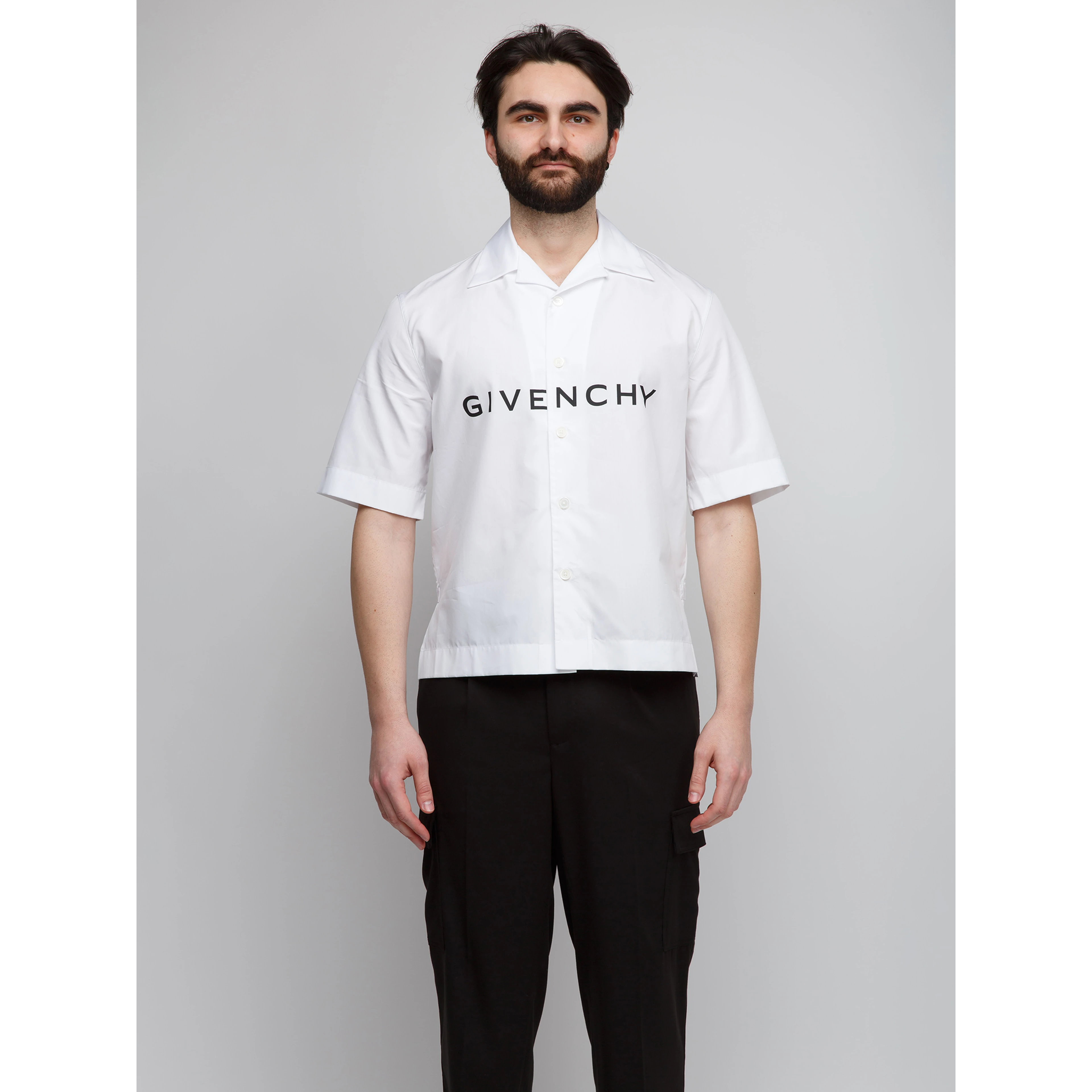 Bicolor Cotton Shortsleeve Shirt