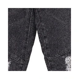 Black Cotton Slim Fit Jeans