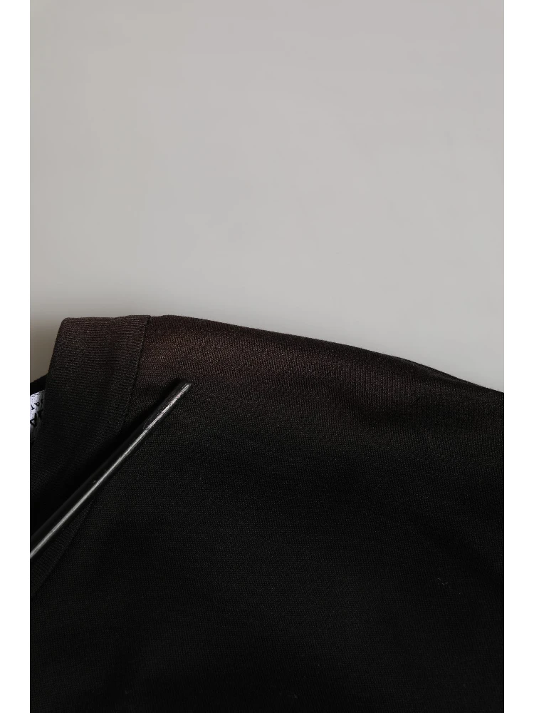Black Cotton Short Sleeve Bustier T-shirt Top