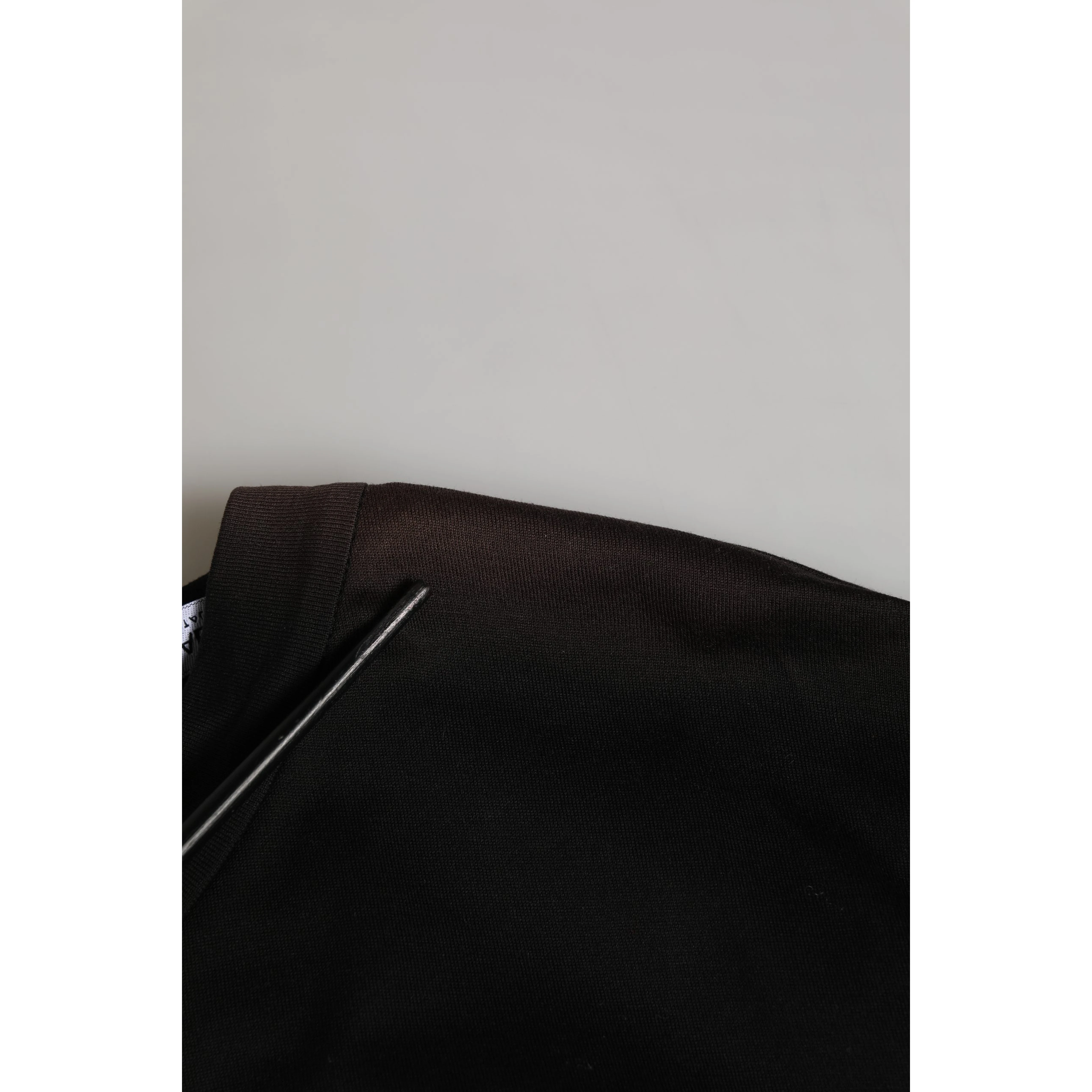Black Cotton Short Sleeve Bustier T-shirt Top