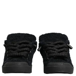 Black Portofino Lace-Up Sneakers Shoes