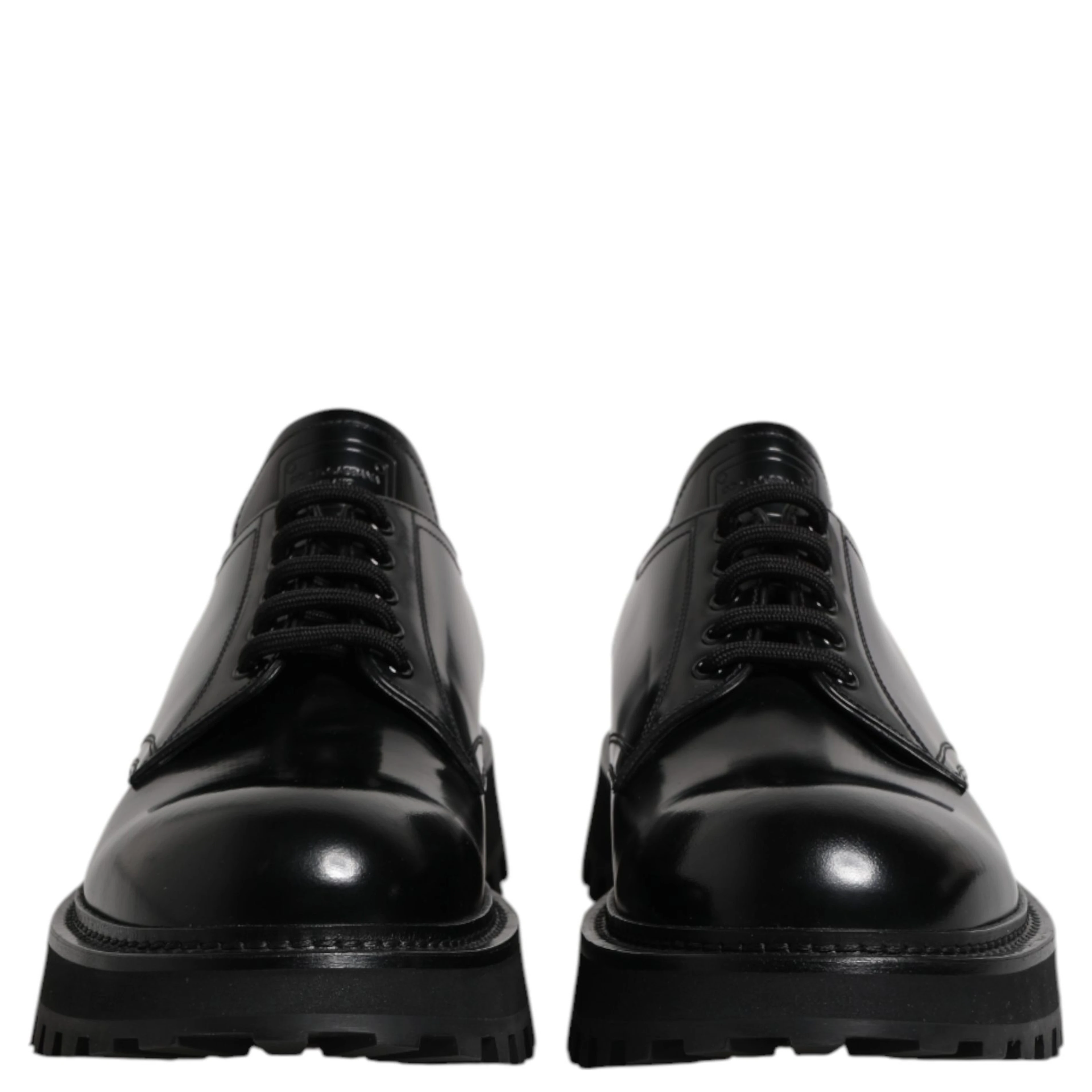 Black Calf Leather Hi-Trekking Derby Shoes