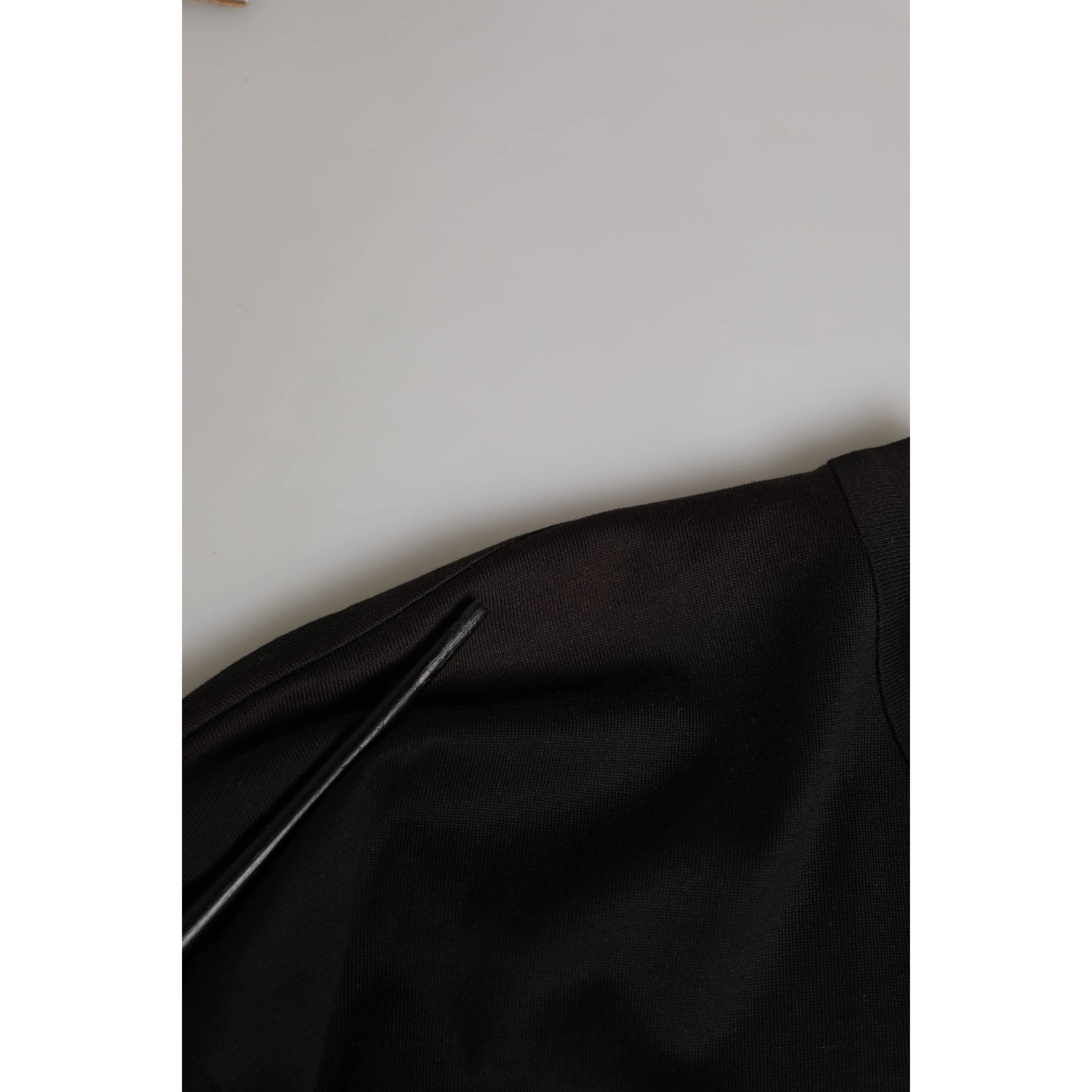 Black Cotton Short Sleeve Bustier T-shirt Top