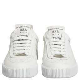 White Miami Leather Low Top Men Sneakers Shoes
