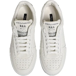 White Miami Leather Low Top Men Sneakers Shoes