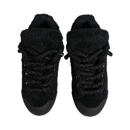 Black Portofino Lace-Up Sneakers Shoes