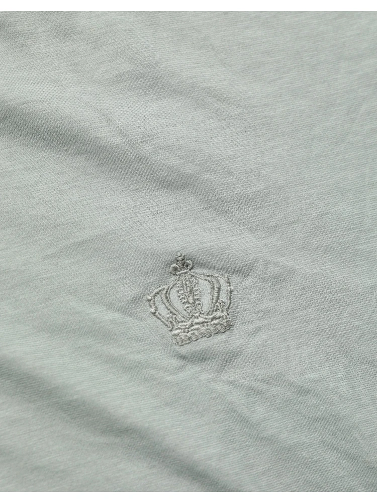 Green Cotton Short Sleeve Crew Neck T-shirt