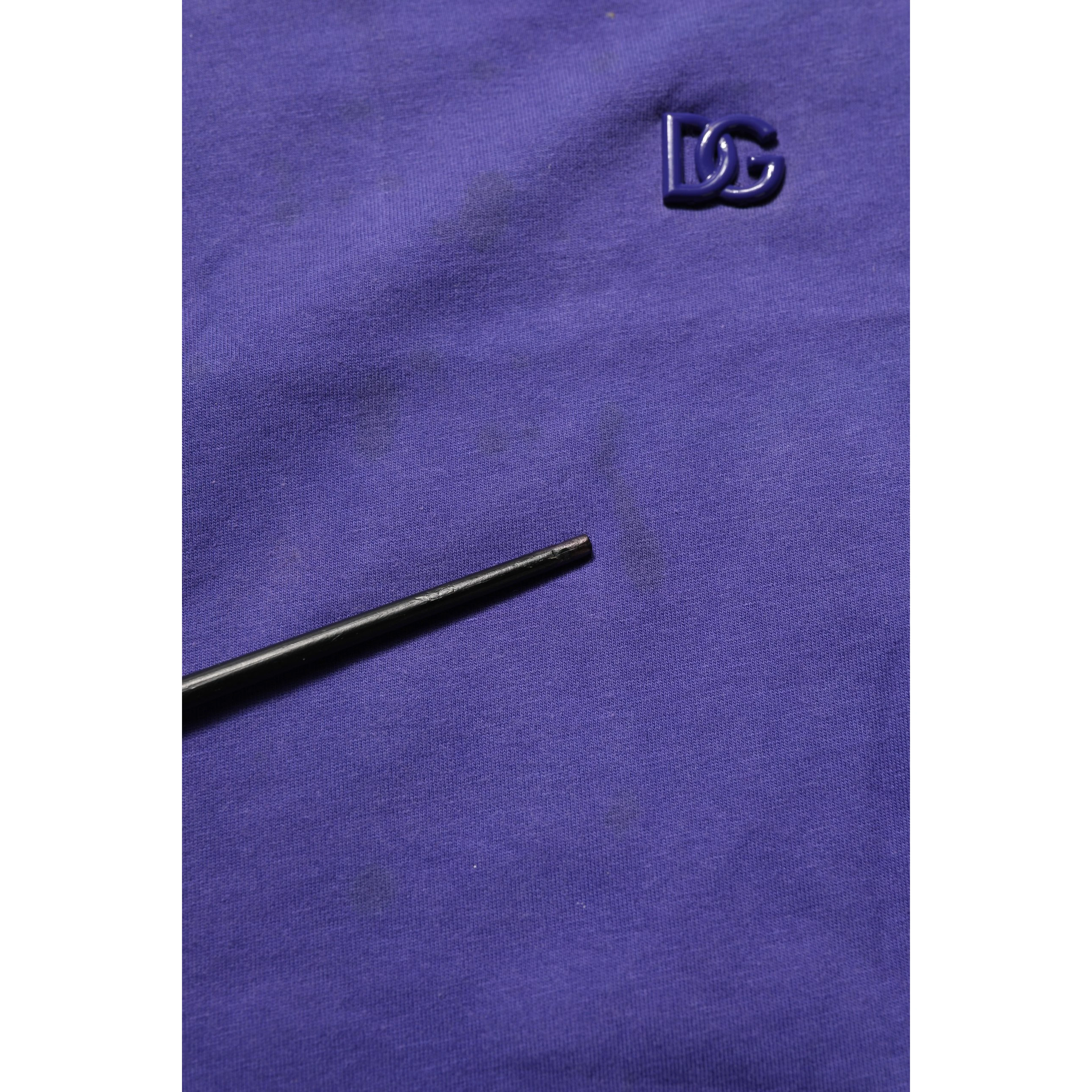 Violet Cotton Crew Neck Short Sleeve T-shirt