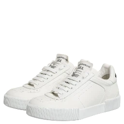 White Miami Leather Low Top Men Sneakers Shoes