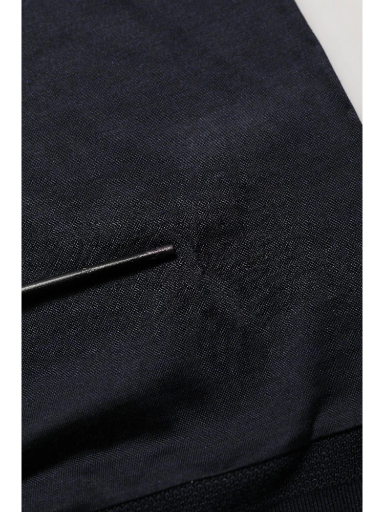 Blue Cotton Crew Neck Short Sleeve T-shirt