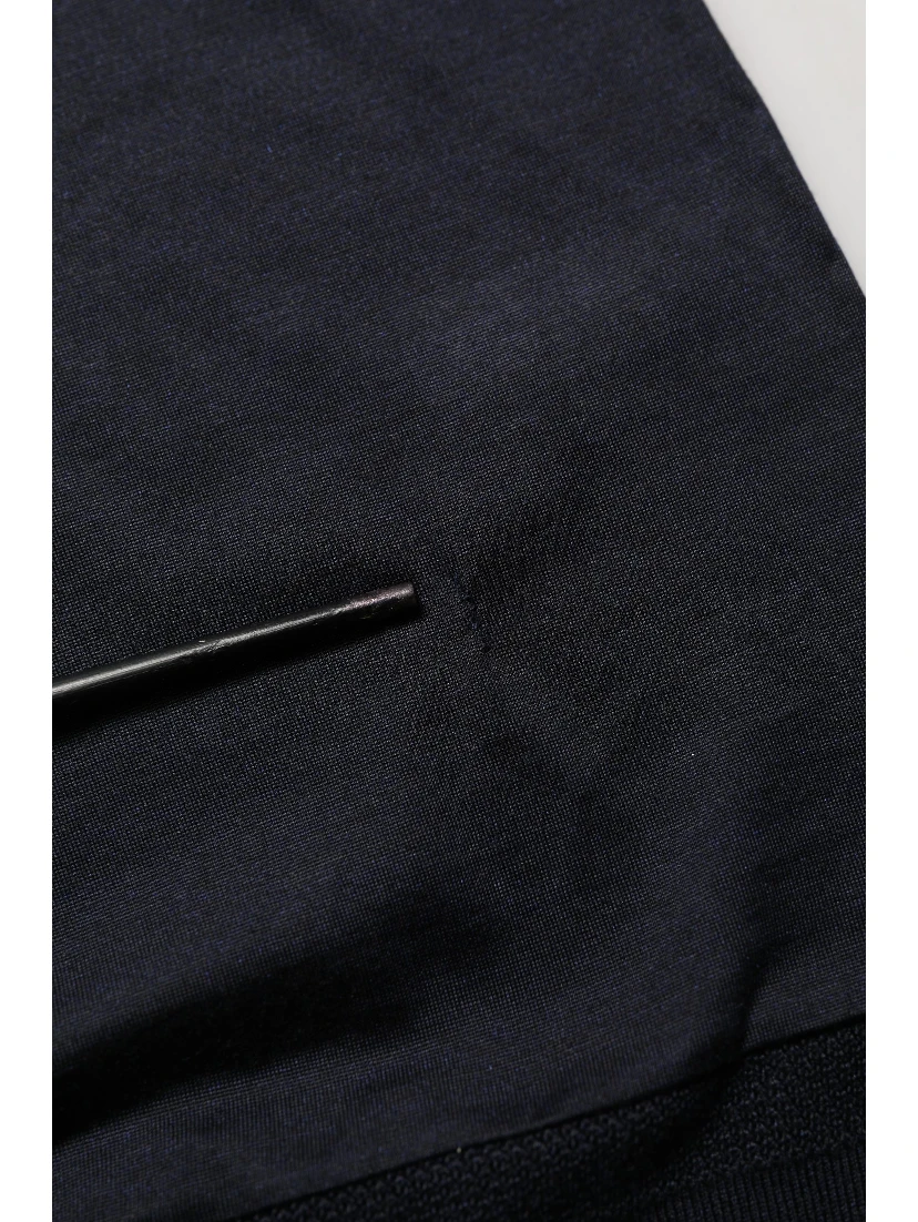 Blue Cotton Crew Neck Short Sleeve T-shirt