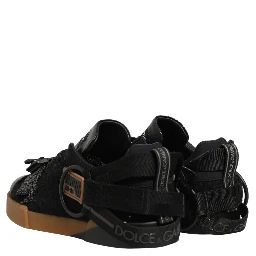 Black Felt Leather Low Top Sneaker Shoes