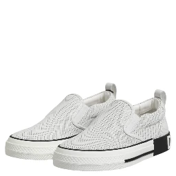 White Perforated Custom 2.Zero Sneakers Shoes