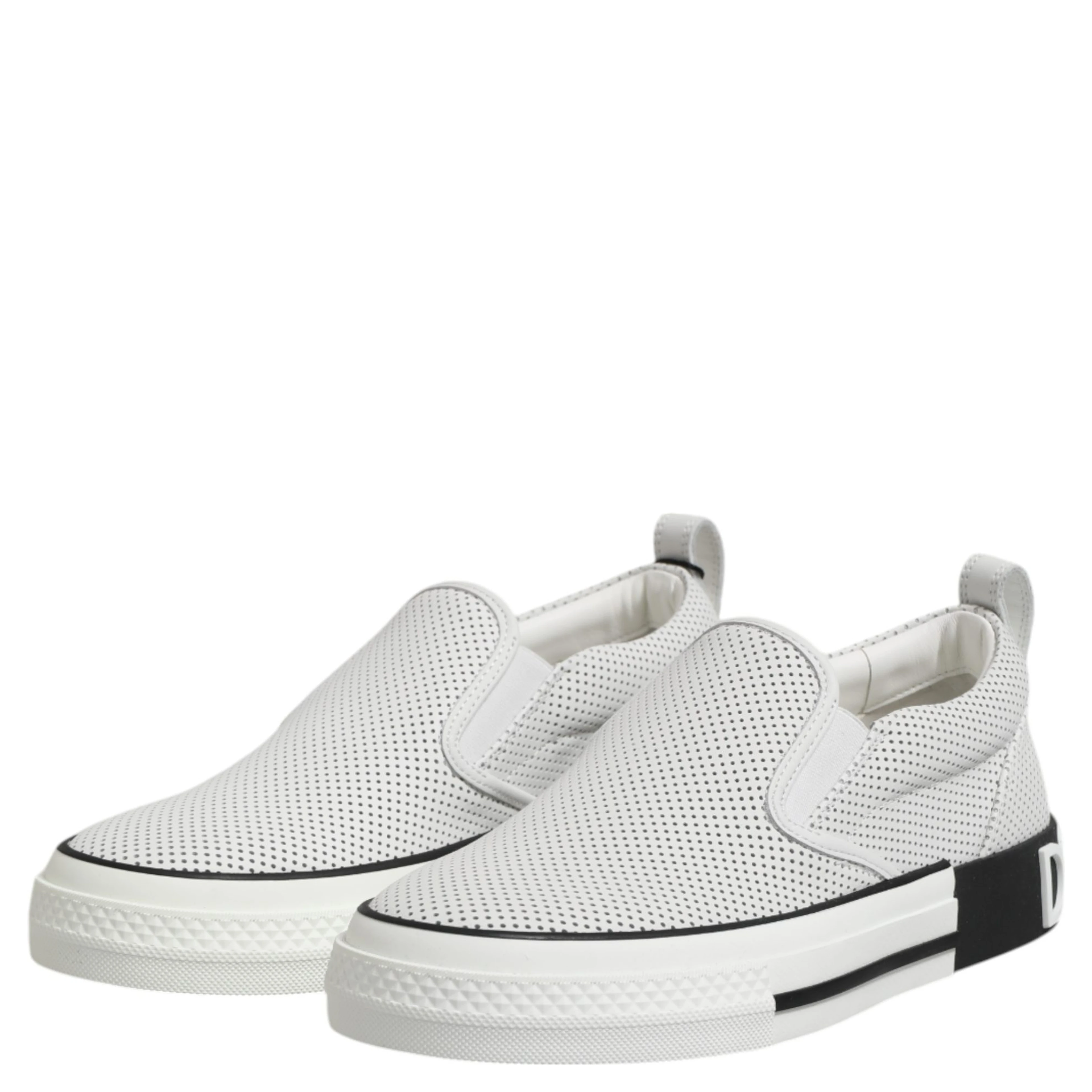 White Perforated Custom 2.Zero Sneakers Shoes