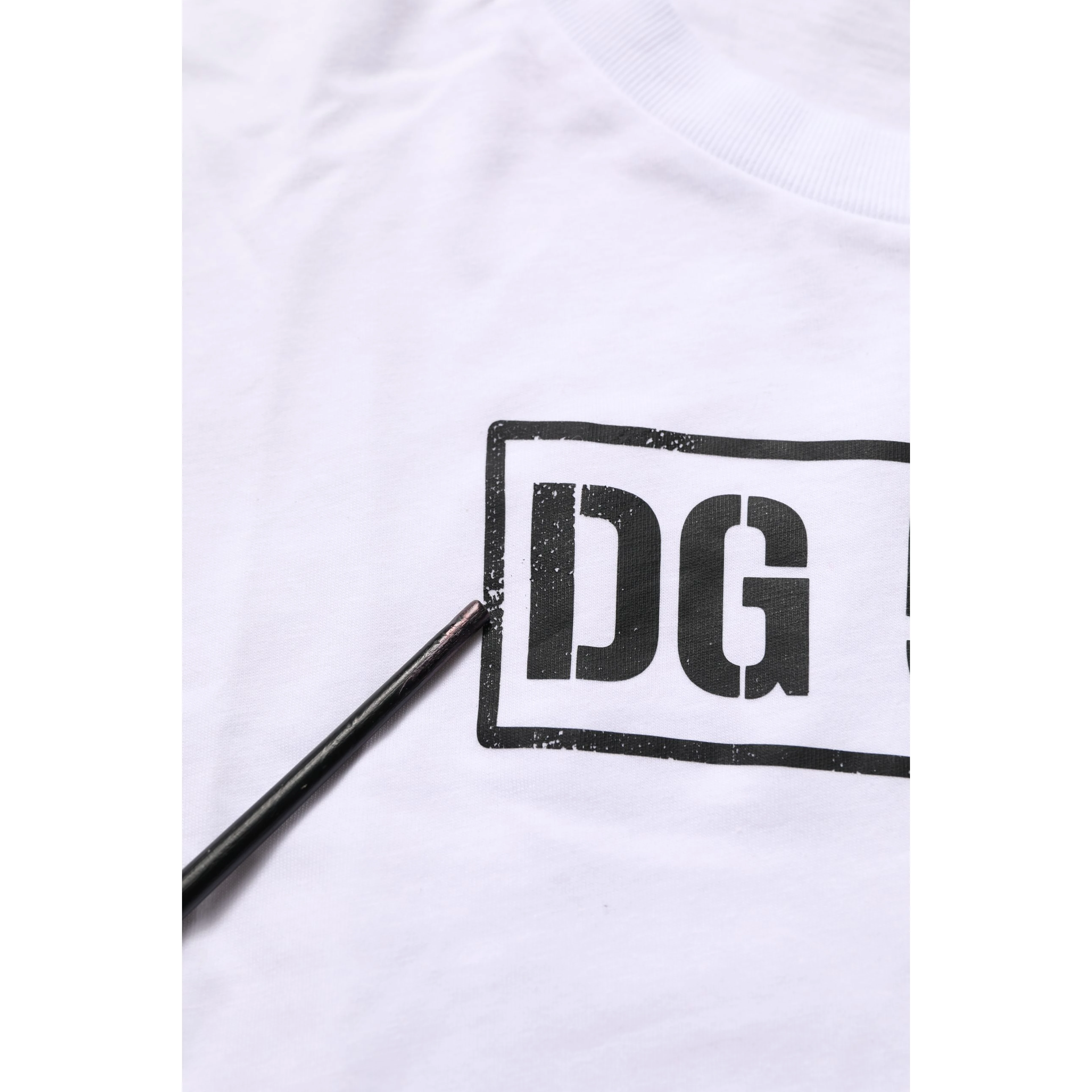 White DG 58.62 Cotton Crew Neck Men T-shirt