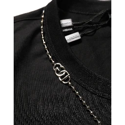 Black Dog Tag Short Sleeve CrewNeck T-shirt