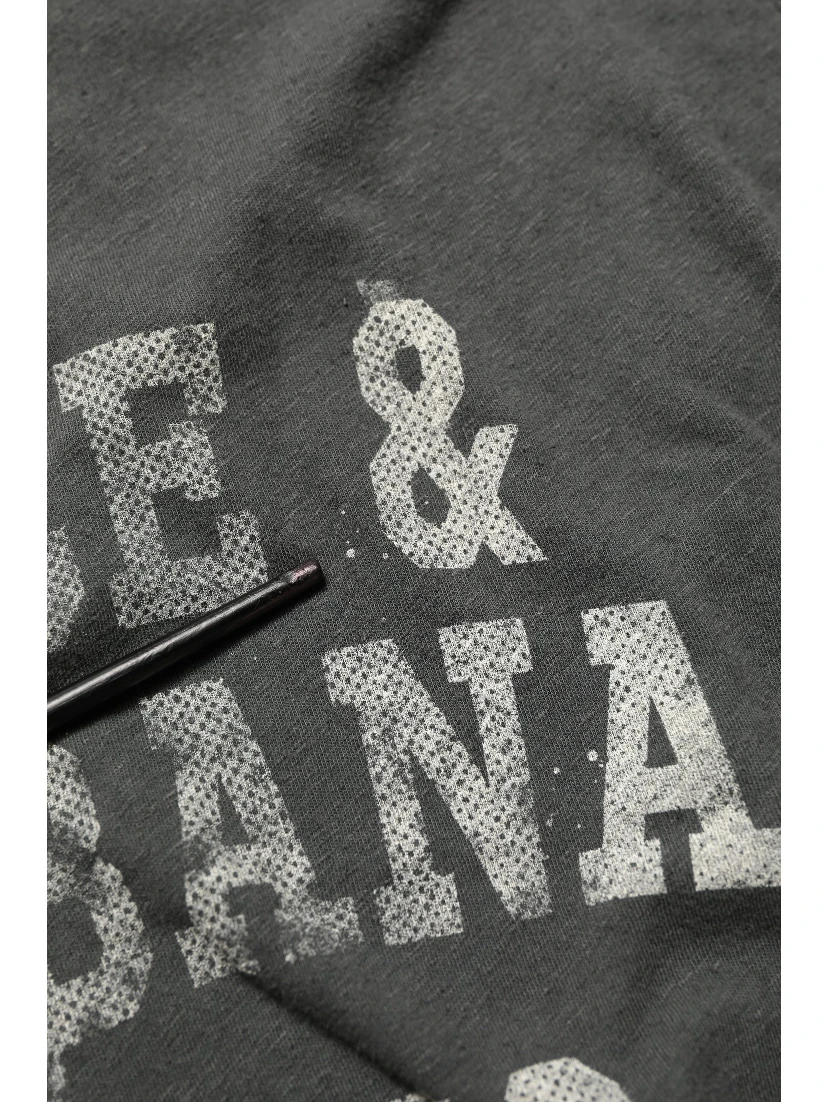 Dark Gray Graphic Print Tank Men Top T-shirt