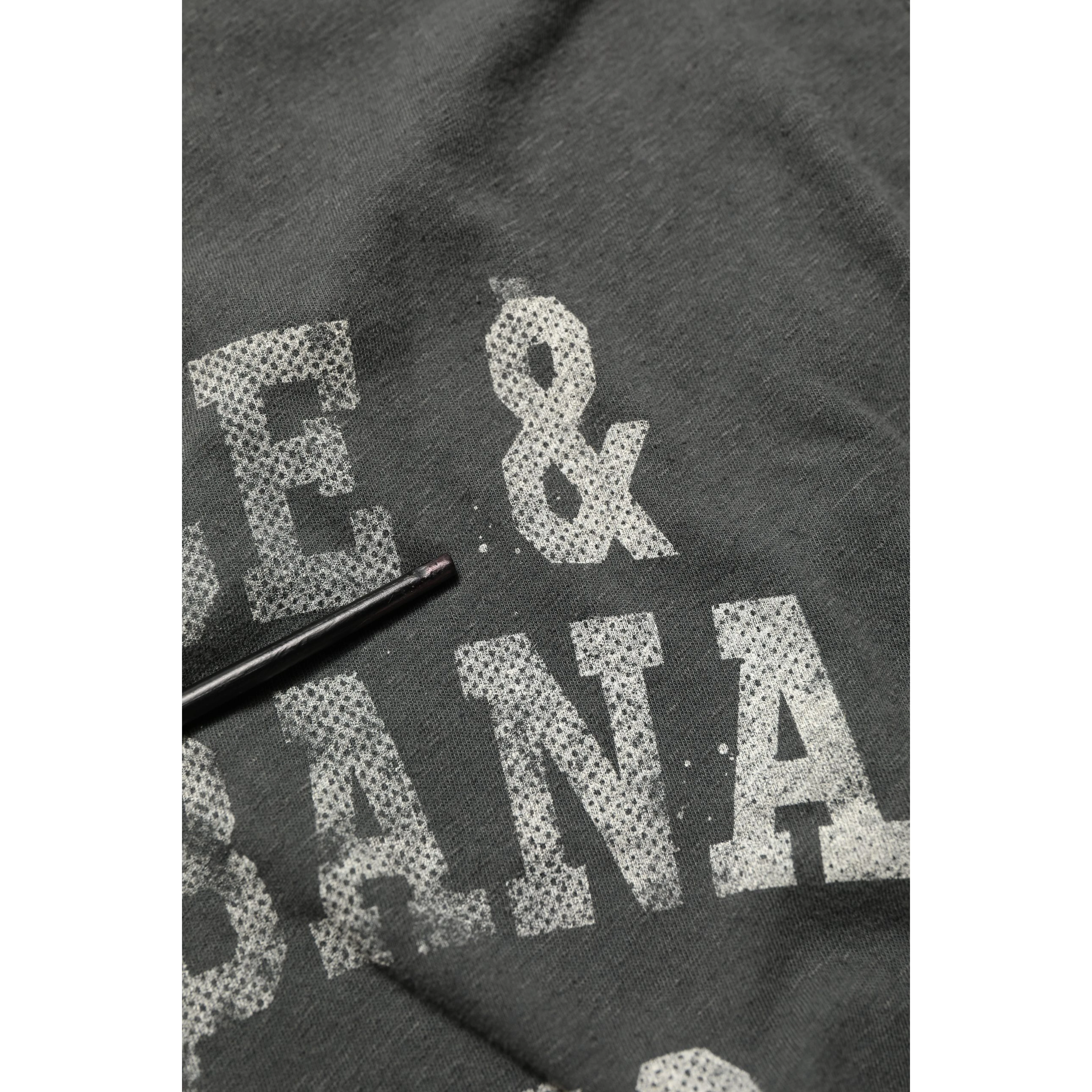 Dark Gray Graphic Print Tank Men Top T-shirt