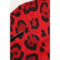 Red Leopard Print Short Sleeved Men T-shirt