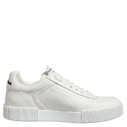 White Miami Leather Low Top Men Sneakers Shoes