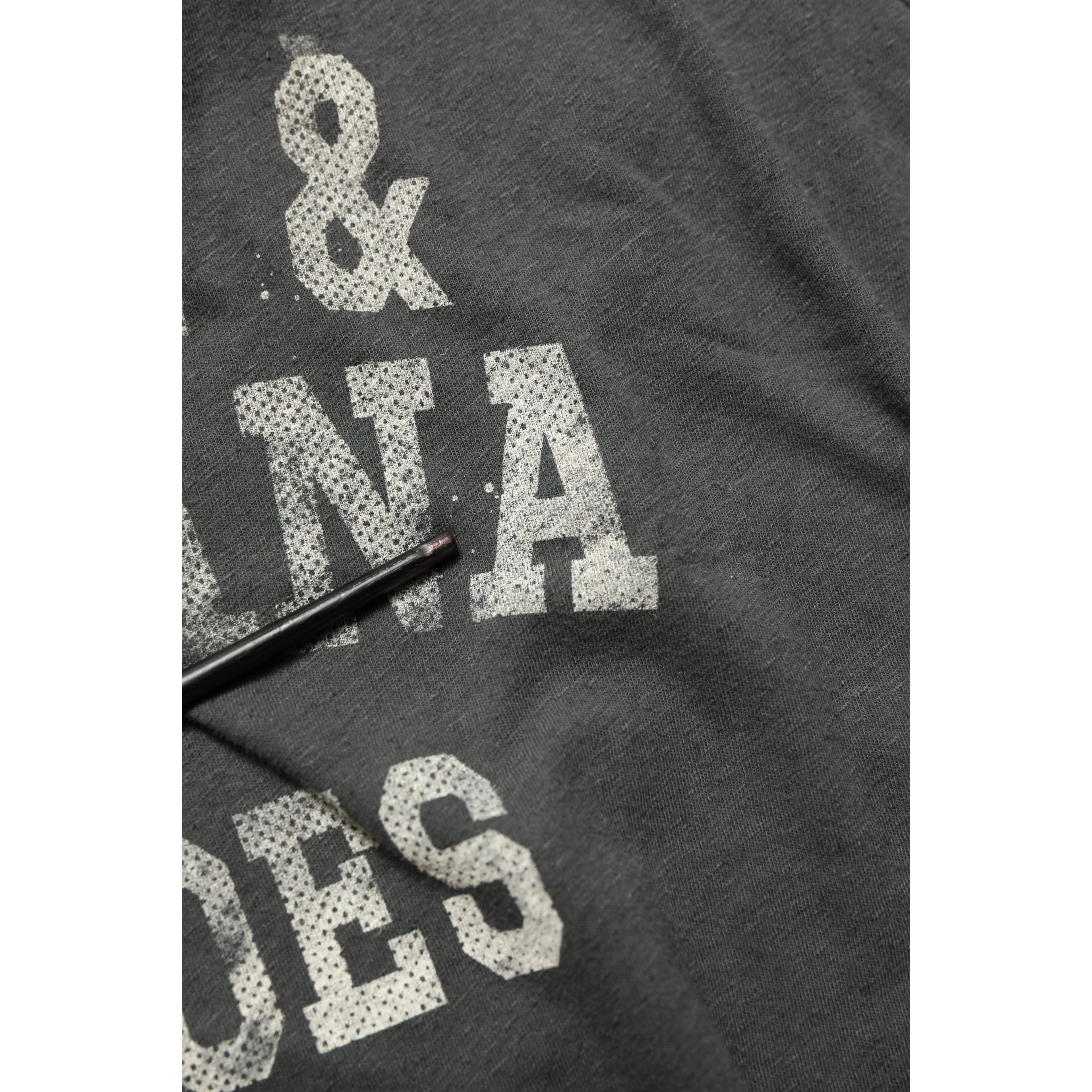 Dark Gray Graphic Print Tank Men Top T-shirt