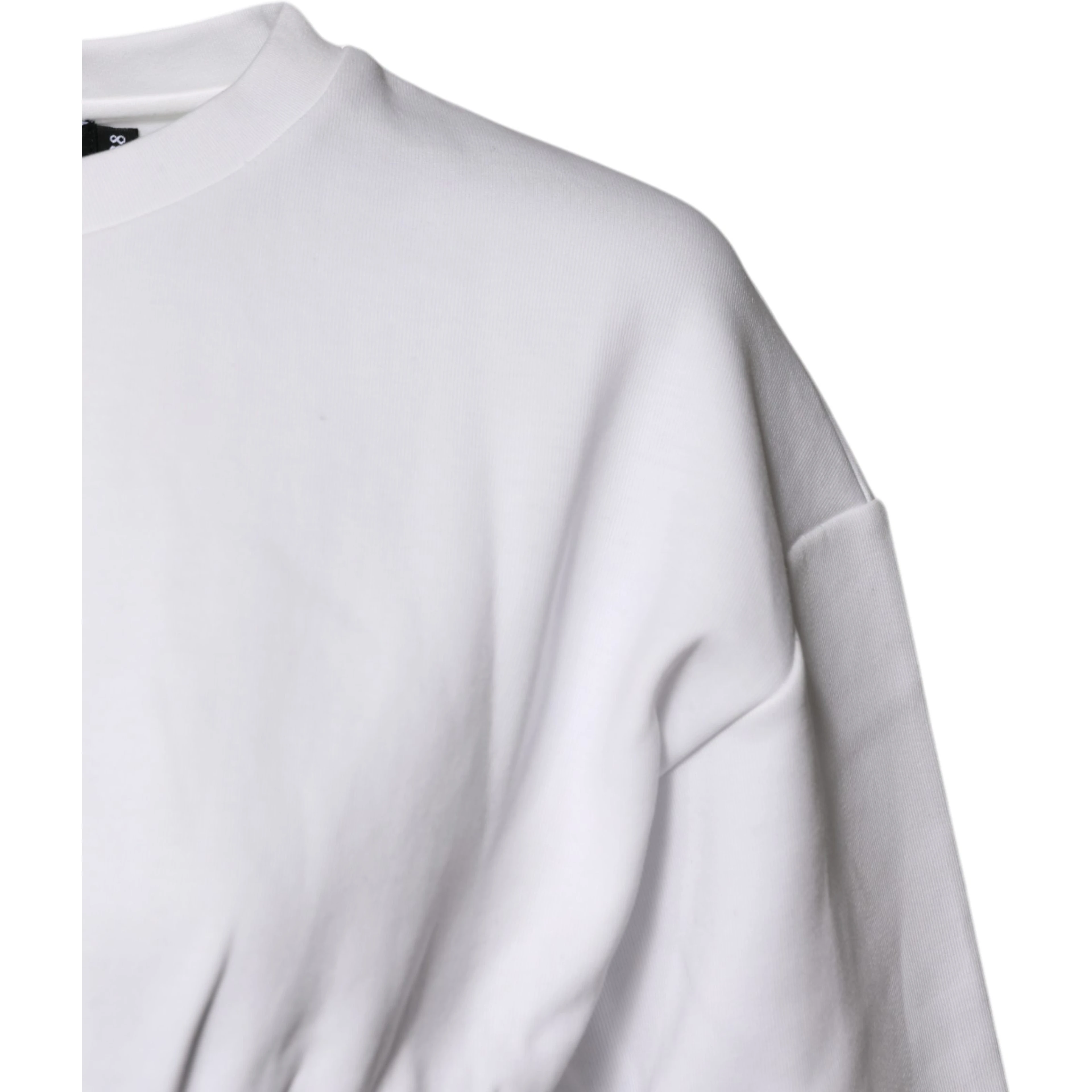 White Cotton Blend Corset Style Blouse Top