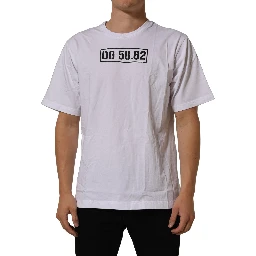 White DG 58.62 Cotton Crew Neck Men T-shirt