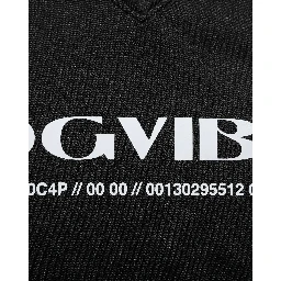 Black Polyester DGVIB3 Oversized Jersey T-shirt