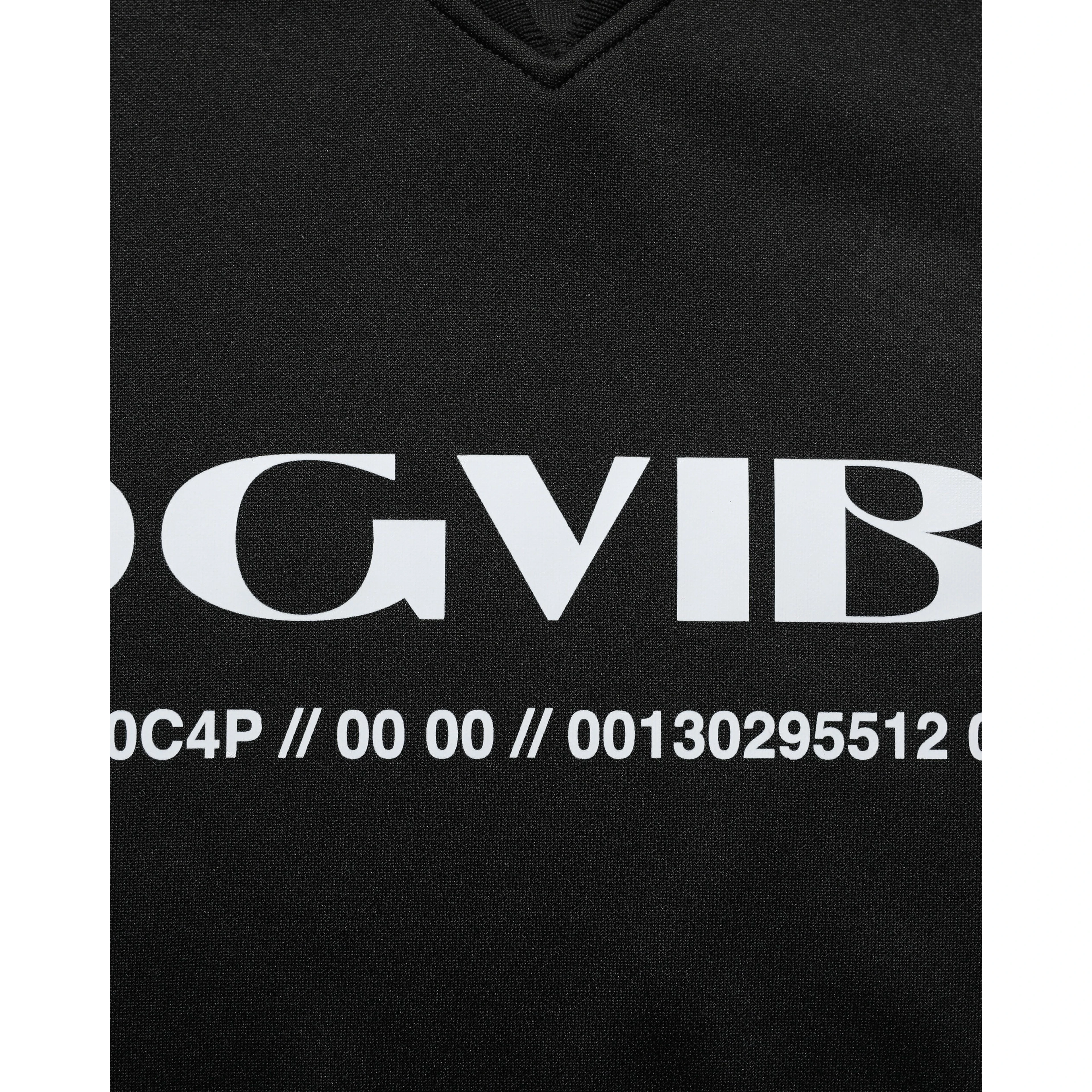 Black Polyester DGVIB3 Oversized Jersey T-shirt