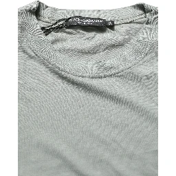 Green Cotton Short Sleeve Crew Neck T-shirt