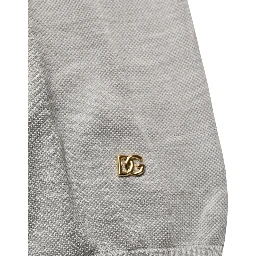 Gray Silk Crew Neck Short Sleeves T-shirt