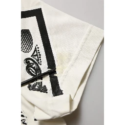 White Bandana Print Cotton Crew Neck T-shirt