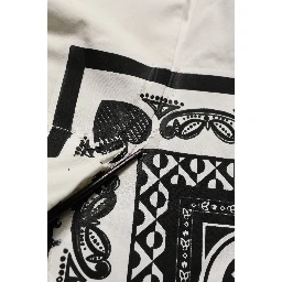 White Bandana Print Cotton CrewNeck T-shirt