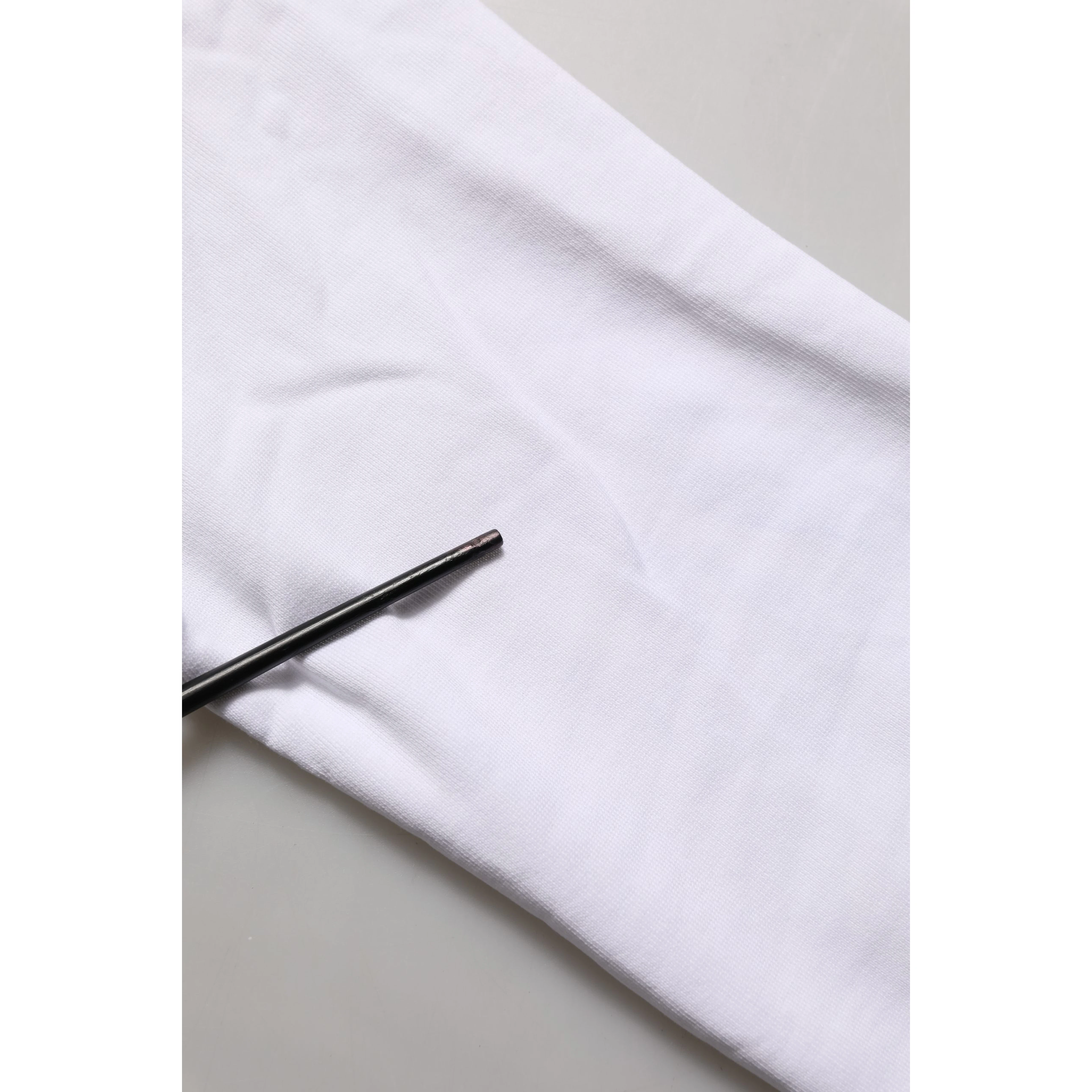 White Cotton Crew Neck Sweatshirt Sweater
