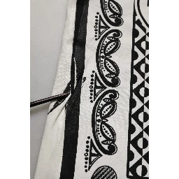 White Bandana Print Cotton CrewNeck T-shirt