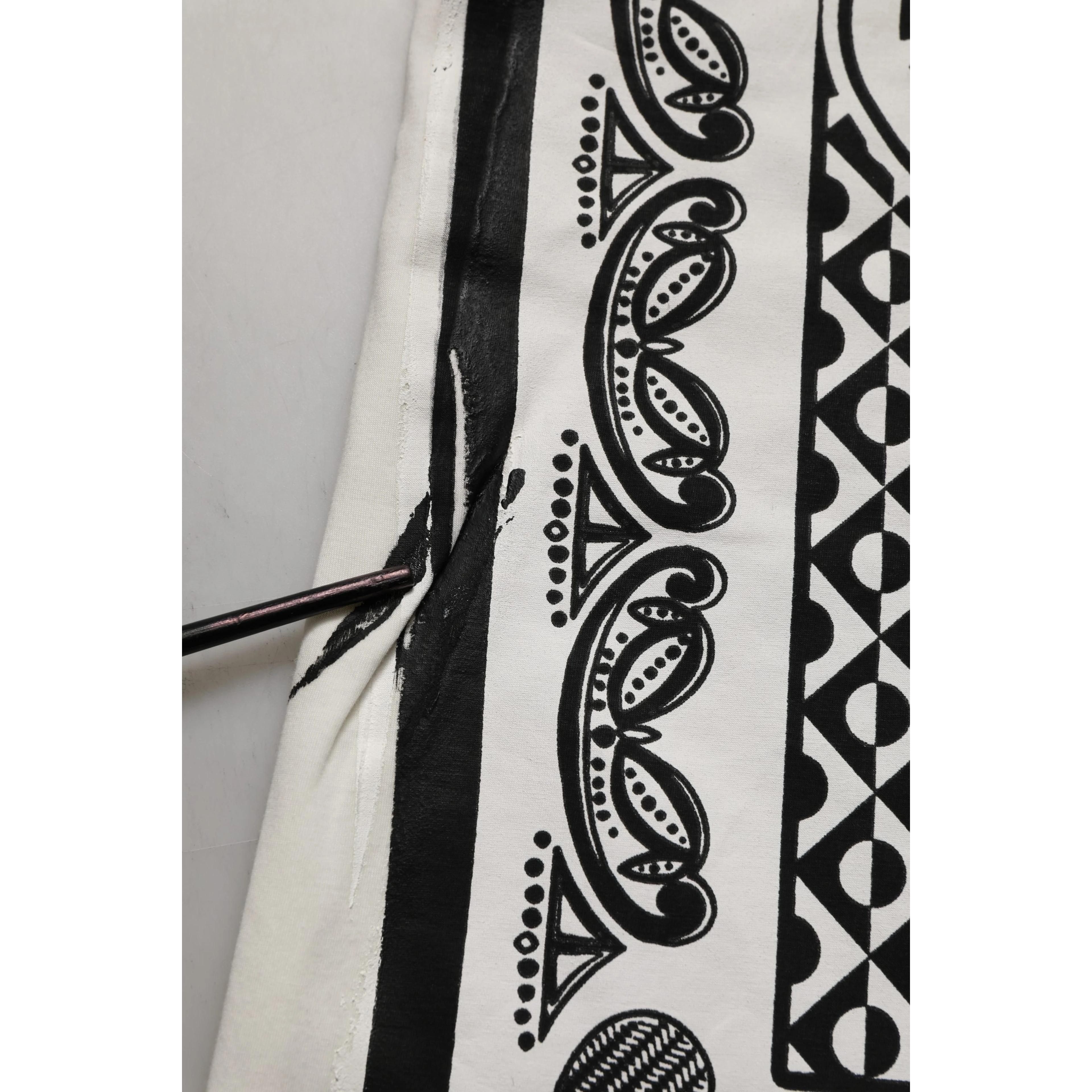 White Bandana Print Cotton CrewNeck T-shirt