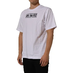 White DG 58.62 Cotton Crew Neck Men T-shirt