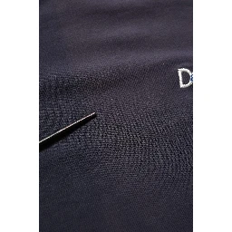 Dark Blue Cotton Stretch Round Neck T-shirt