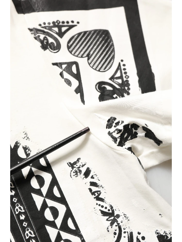 White Bandana Print Cotton Crew Neck T-shirt alternative
