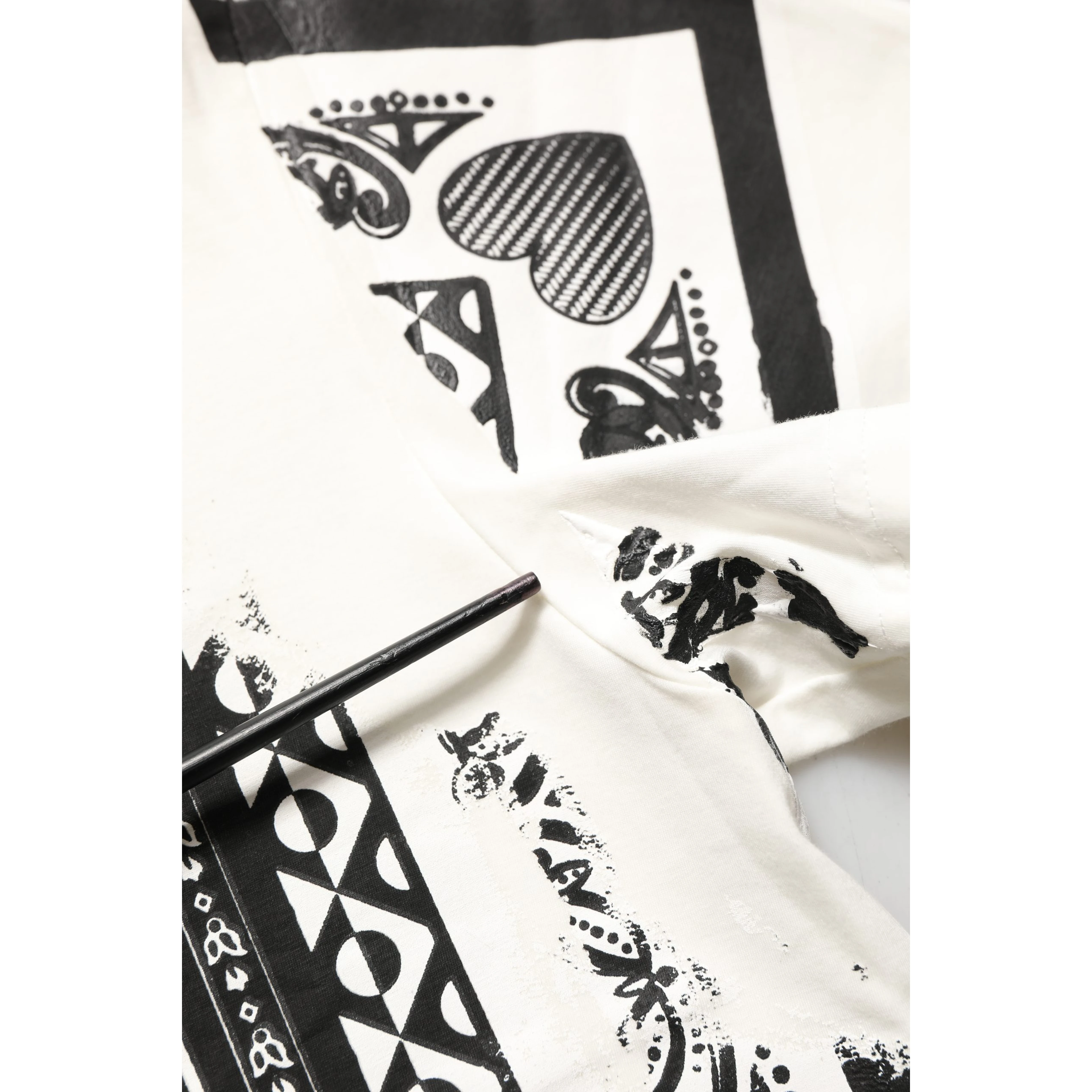 White Bandana Print Cotton Crew Neck T-shirt