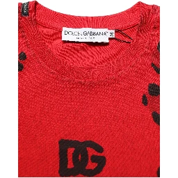 Red Leopard Print Short Sleeved Men T-shirt