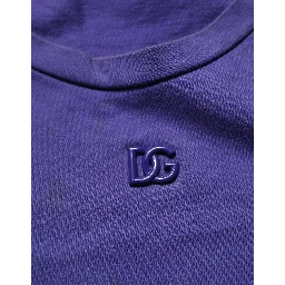 Violet Cotton Crew Neck Short Sleeve T-shirt