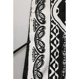 White Bandana Print Cotton Crew Neck T-shirt