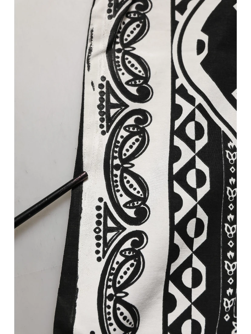 White Bandana Print Cotton Crew Neck T-shirt