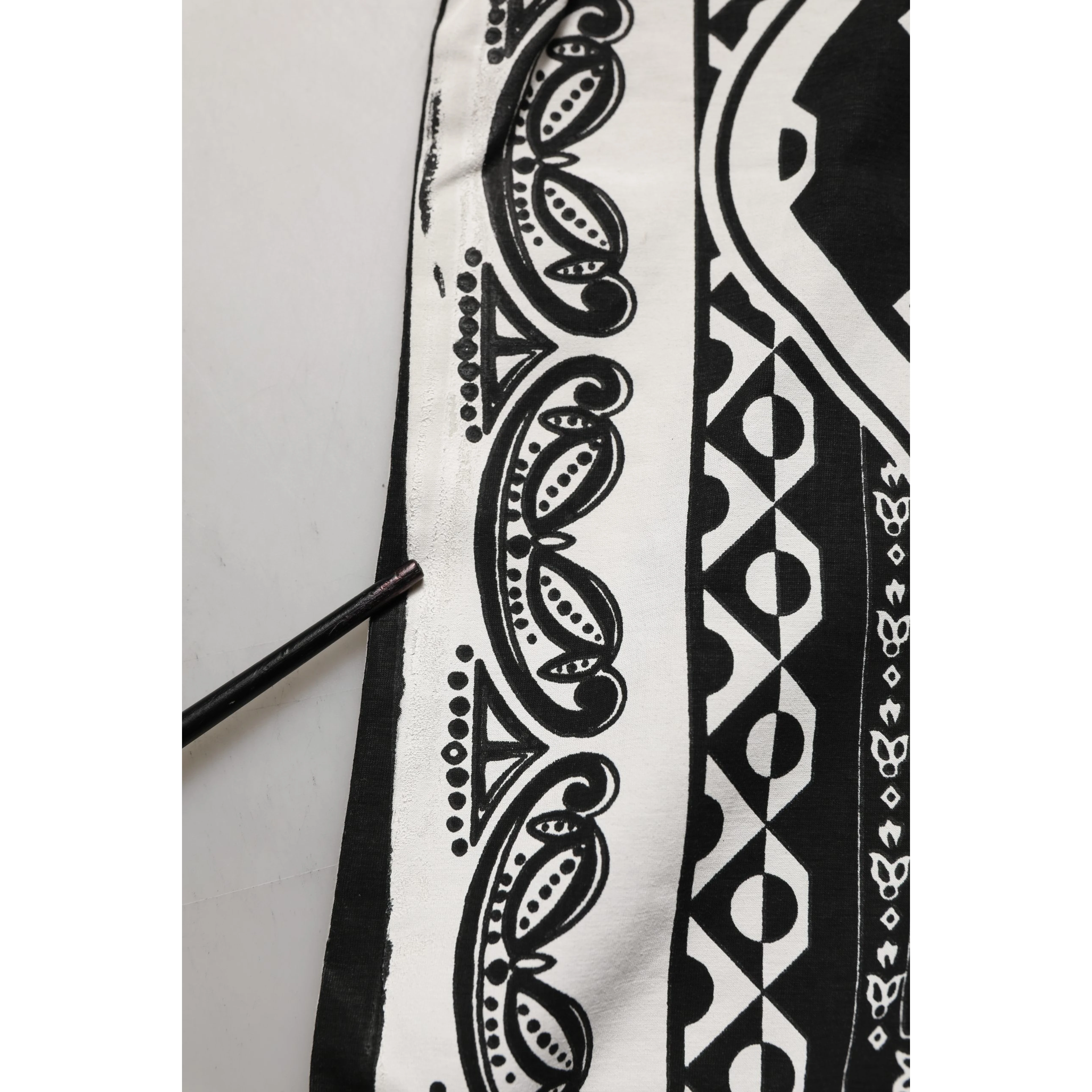 White Bandana Print Cotton Crew Neck T-shirt