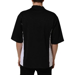 Black Polyester DGVIB3 Oversized Jersey T-shirt