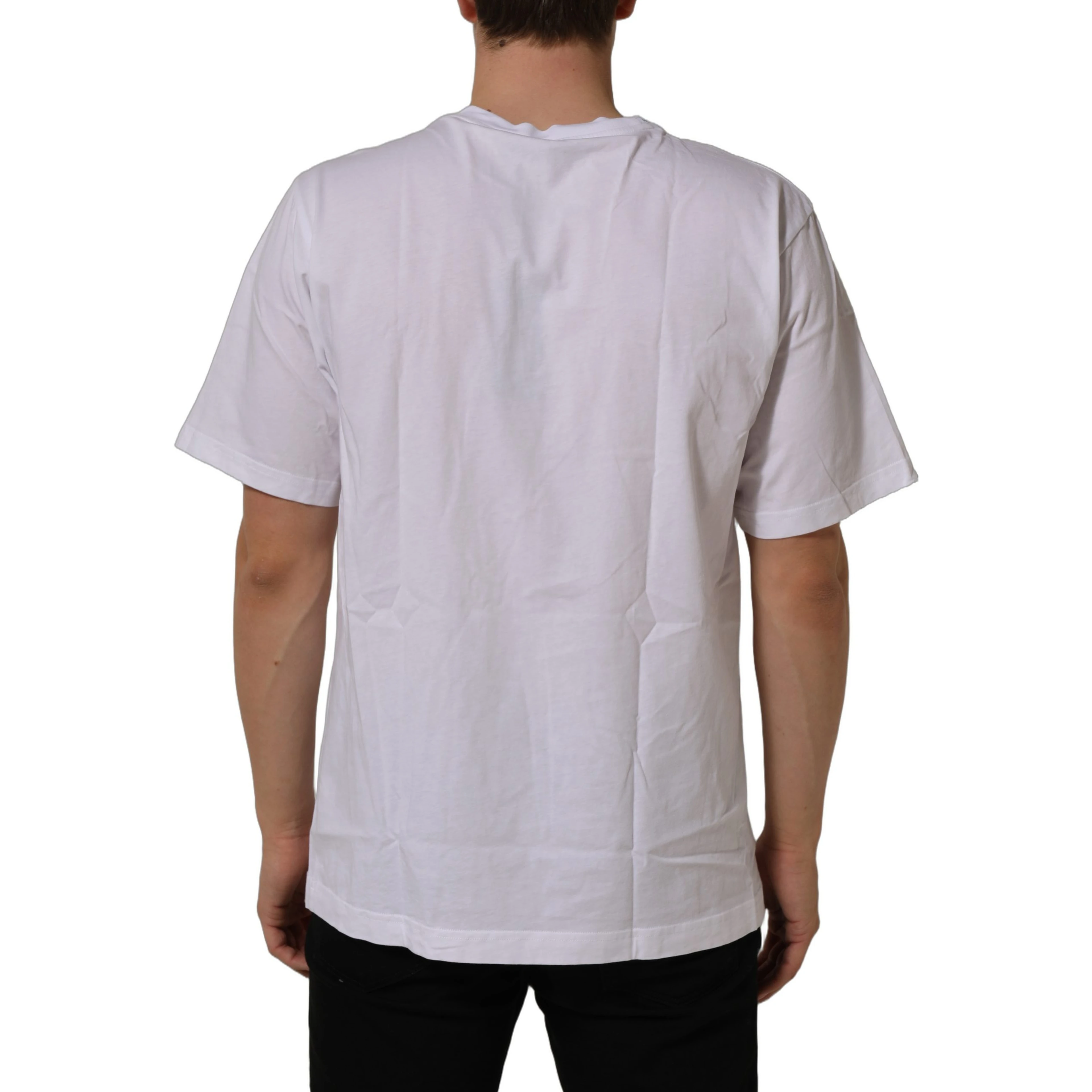 White DG 58.62 Cotton Crew Neck Men T-shirt